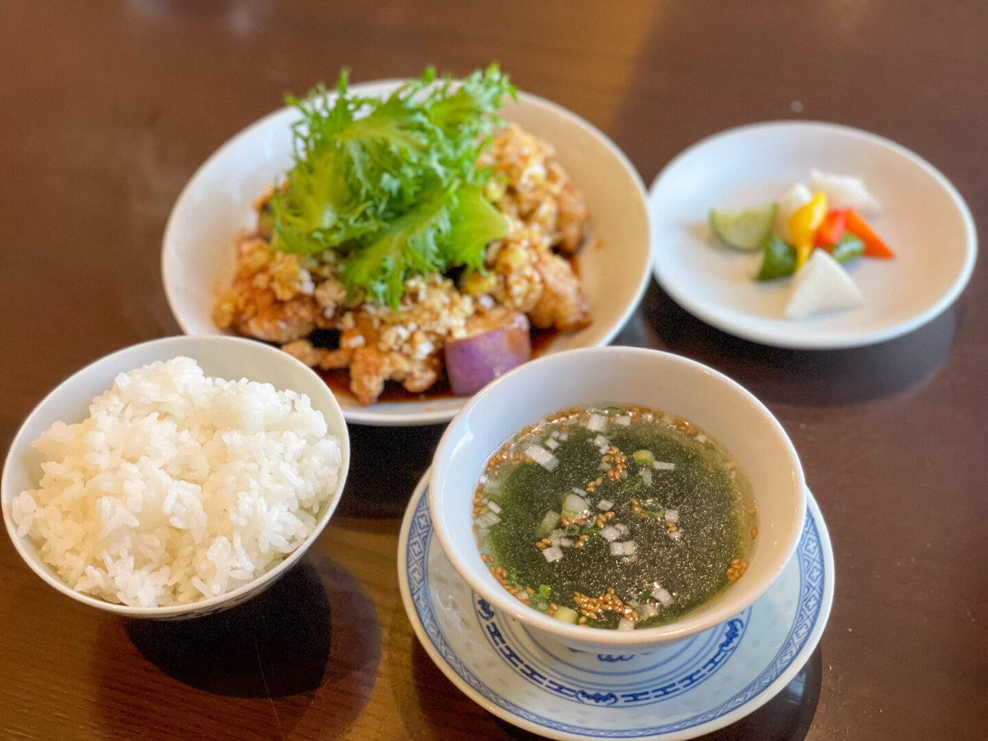 中国料理伊部_油淋鶏セット